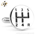 Wholesale factory price silver engraved gear mens round custom cufflinks parts